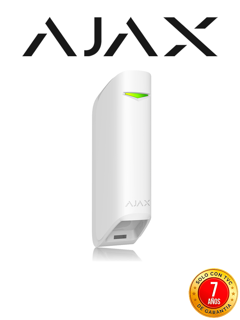 AJAX MotionProtect Curtain W - Detector de movimiento de ángulo estrecho para uso en interiores. Color Blanco (28301.36.WH3)