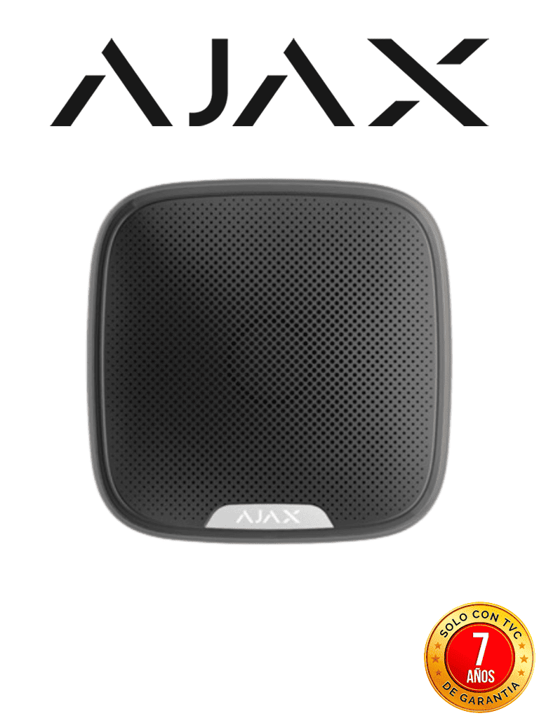 AJAX StreetSiren  B- Sirena Exterior Reforzada Inalámbrica. Color Negro
