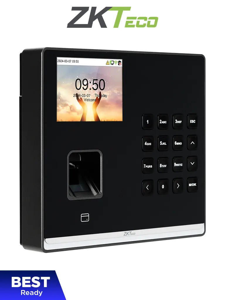 ZKTECO SenseFP M2 - Control de Asistencia y Acceso Básico con Huella Digital BioID+ (3,000), Tarjeta de Proximidad 125 kHz (3,000), 100,000 Eventos y Conexión TCP/IP (Compatible con ZKBio Zlink)