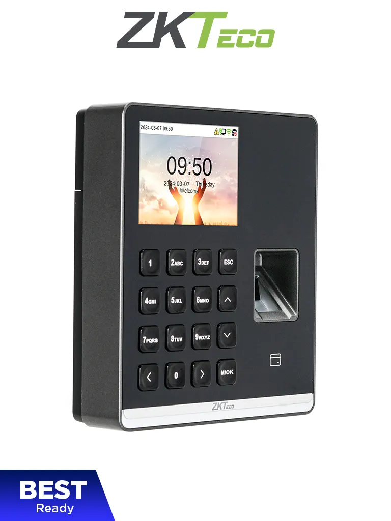 ZKTECO SenseFP M1 - Control de Asistencia con Huella Digital BioID+ (500), Tarjeta de Proximidad 125 kHz (500), Contraseña (500), 100,000 Eventos y Conexión Wi-Fi (Compatible con ZKBio Zlink)