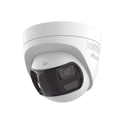 [Dual Light] Turret IP 6 Megapixel / Imagen Panorámica 180°/ PoE / Micrófono y Bocina Integrado / Exterior IP67 / Audio Bidireccional / Alarma Visual y Auditiva Integrada / Smart Supplement Light / Micro SD 512 GB