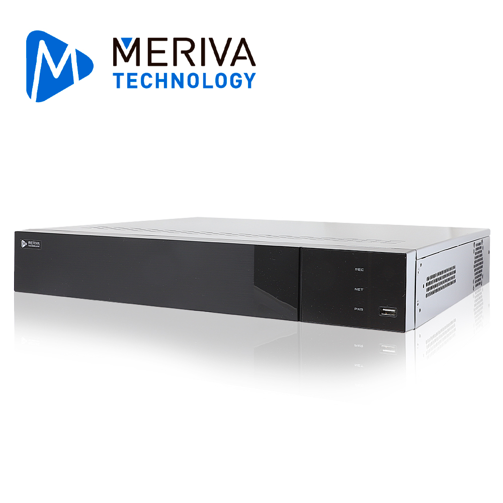 NVR 32 CH IP 4K MERIVA TECHNOLOGY MAIN-3216A / 16 PUERTOS POE / ONVIF / RECONOCIMIENTO FACIAL / LPR / MIA 2.0 INTELIGENCIA ARTIFICIAL / 2 SALIDA HDMI 4K + 1 VGA SIMULTANEAS / 4 HDD / H.265 SMART / P2P CLOUD N9000 / FACE TRACKING
