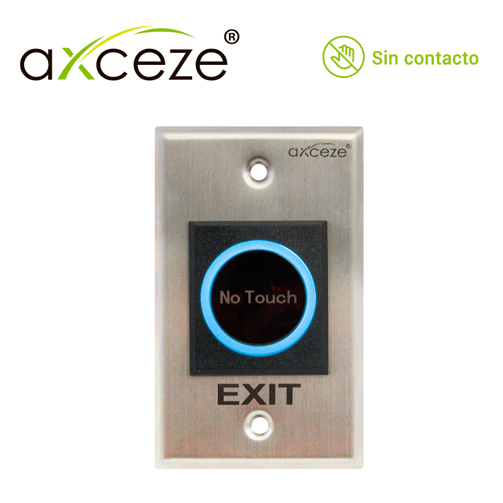 BOTON SIN CONTACTO NO-TOUCH AX-TOUCH1 RELAY INTEGRADO BOTÓN DE ACTIVACIÓN INMEDIATA CON LED.