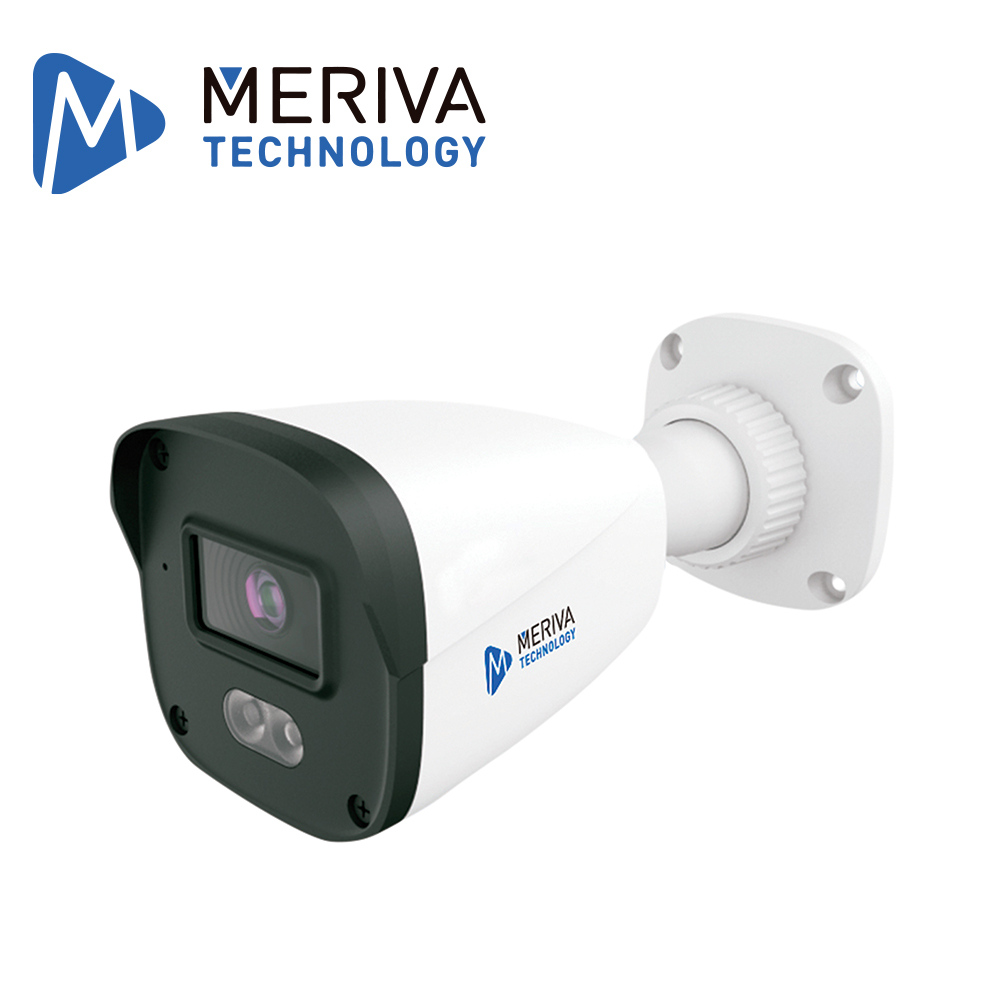 CAMARA IP BULLET MERIVA TECHNOLOGY MOB-200S4LD / 2 MP / H.265+ / 2.8 MM / 10 - 20 M LUZ BLANCA / 20 - 30 M IR /IP67 / PLASTICA / 12 VCD / POE / MICROFONO INTEGRADO / MIA 2.0 / ONVIF / P2P