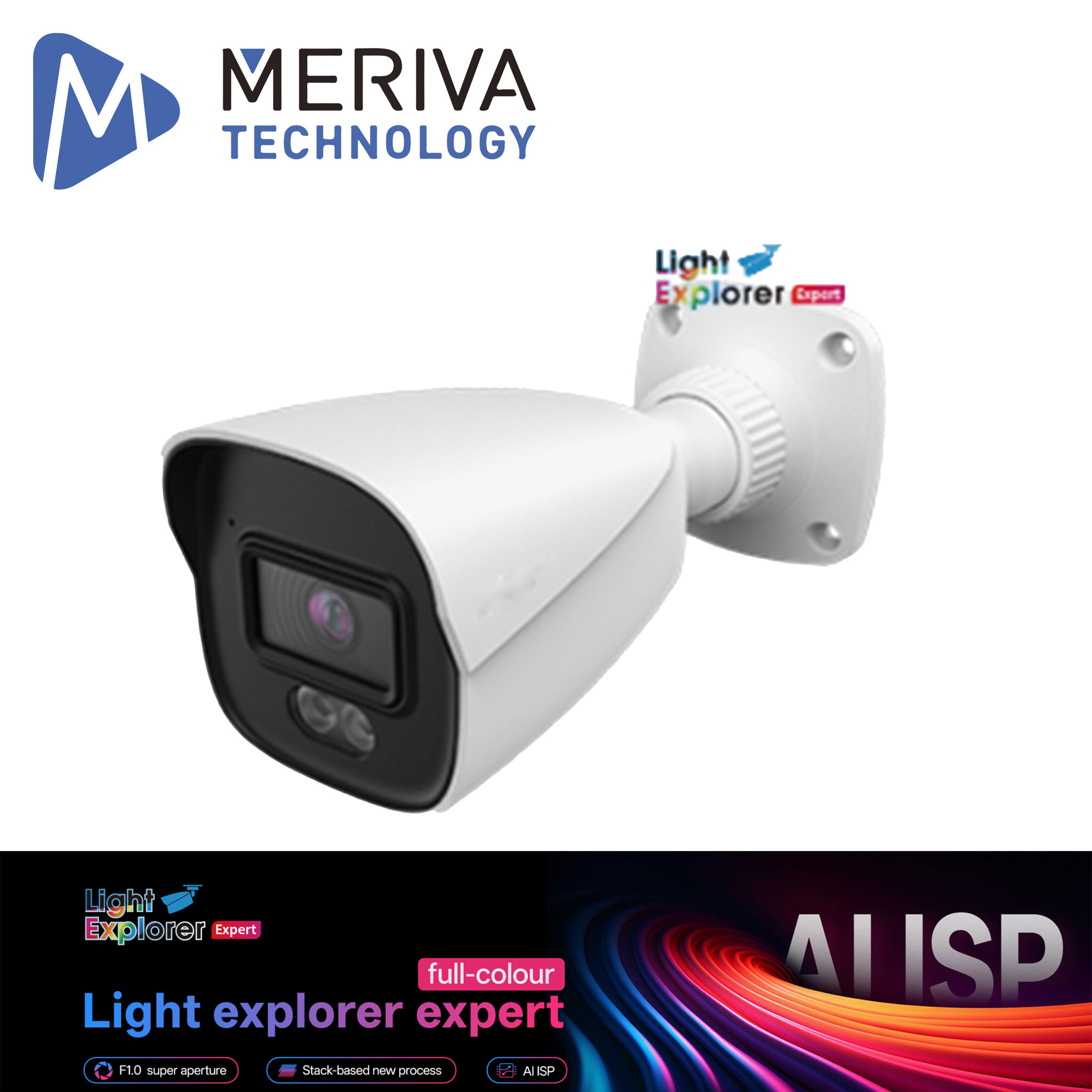 CAMARA IP BULLET MERIVA TECHNOLOGY MOB-400UC / 4MP / H.265+ / 2.8MM / ULTRA COLOR AI ISP LUZ CALIDA 20M / IP67 / METALICA / 12 VCD / POE / SOPORTA MICRO SD HASTA 512GB (NO INCLUIDA) / ENTRADA DE AUDIO / MICROFONO INTEGRADO / MIA 2.0 / ONVIF