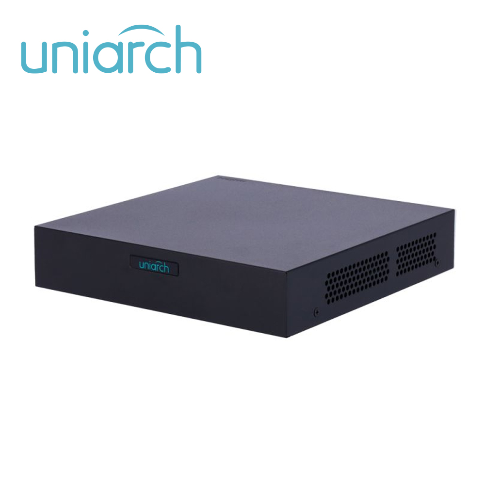 DVR PENTAHIBRIDO UNIARCH XVR-104F / 6 CANALES DE VIDEO / 4 CANALES ANALOGICOS (2 MP LITE) / 2 CANALES IP (6 MP) / SALIDA SIMULTÁNEA HDMI / VGA / 1 DISCO DURO DE 6 TB / 12 VCD / AUDIO SOBRE COAXIAL (SOLO EN TVI)