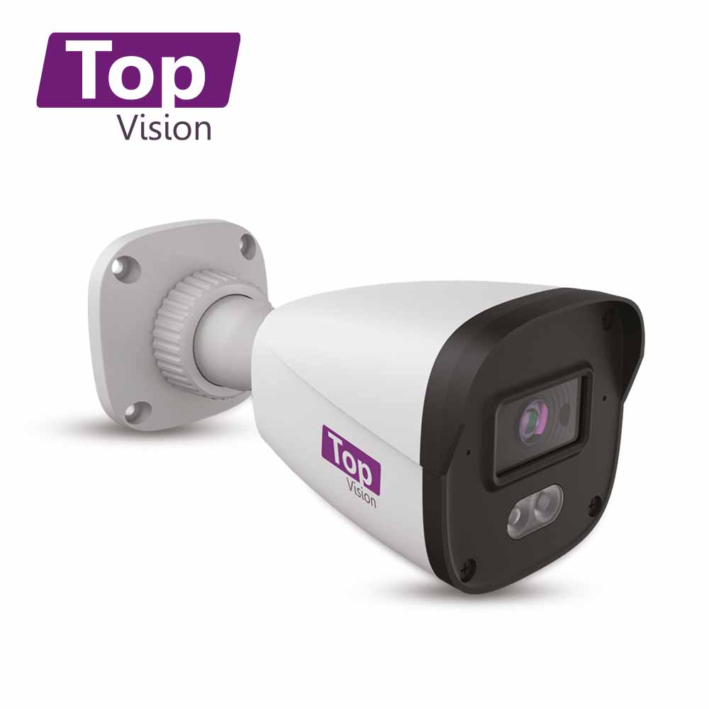 CAMARA HD BULLET TOPVISION TBDL500A / 5MP / AHD/TVI/CVI/SD / 2.8MM / 30M IR - 20M LUZ CALIDA LUZ DUAL / MICROFONO INTEGRADO / IP67 / COC / CARCASA METAL - PLASTICA / 12VCD / IMAGEN A COLOR 24X7 AUDIO POR COAXIAL O UTP