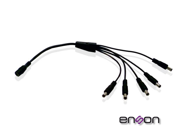 DISTRIBUIDOR TIPO PULPO ENSON ENS-DC15 DE 1 A 5 CANALES IDEAL PARA ALIMENTACION DE CAMARAS DE CCTV