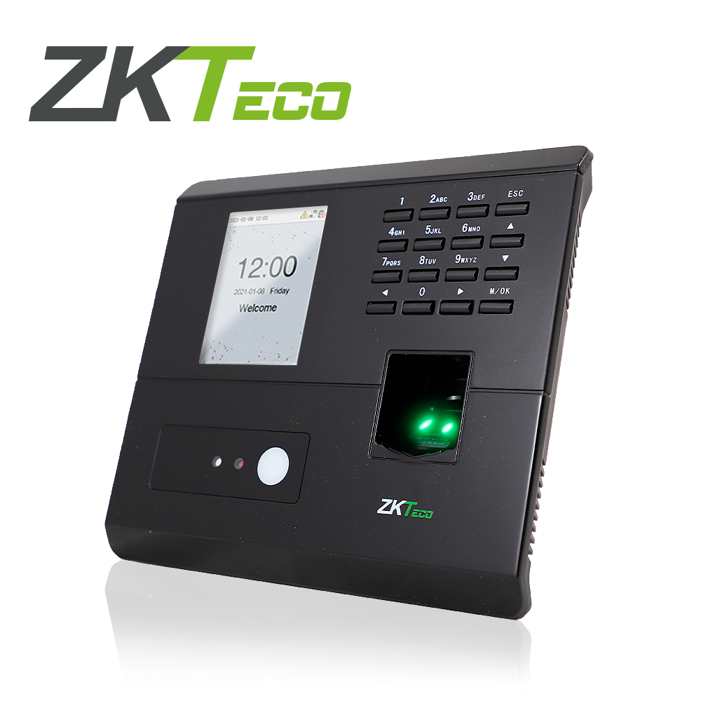 CONTROL DE ASISTENCIA Y ACCESO ZKTECO MB10-VL POR RECONOCIMIENTO FACIAL VISIBLE LIGHT ALMACENA HASTA 100 ROSTROS / 500 HUELLAS / 50,000 EVENTOS SALIDA DE RELEVADOR PARA CONTROLAR UNA PUERTA Y UN BOTON DE SALIDA COMPATIBLE CON BIO TIME CLOUD 2.0 / BIOTIME PRO