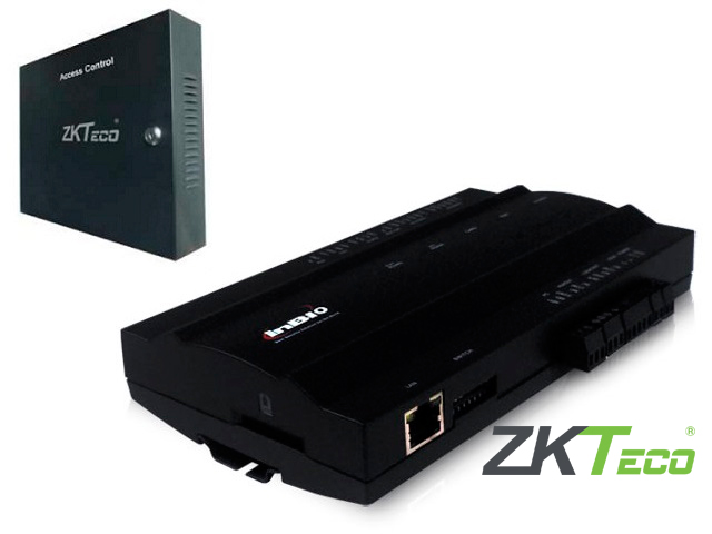 PANEL DE CONTROL DE ACCESO AVANZADO ZKTECO INBIO160BOX KIT GABINETE Y FUENTE 1PUERTAS/2LECTORAS/3000HUELLAS/30,000TARJETAS/100,000REGISTROS TCPIP/RS485/, COMPATIBLE CON LECTORAS SERIE KR Y FR  SOFTWARE COMPATIBLE ZKBIO CVACCESS SIN COSTO
