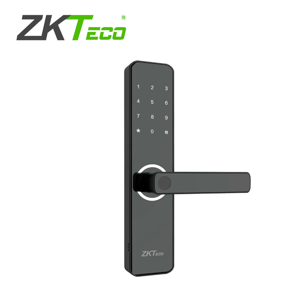 CERRADURA INTELIGENTE BIOMETRICA  ZKTECO ML100  MULTIVERFICACION  100 HUELLAS / 100 CONTRASEÑAS/ ALIMENTACION CON 4 BATERIAS AA / COMUNICACION WIFI / COMPATIBLE CON APP ZSMART / USO EN INTERIORES / COMPATIBLE  CON PUERTAS  DE UN GROSOR DE 35 A 60 MILIMETROS