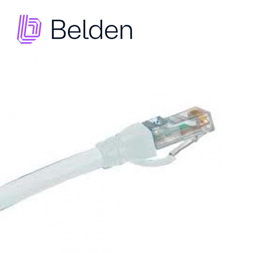 PATCHCORD UTP CAT5E BELDEN C501109010 FORRO PVC BLANCO CMR-RISER 4 PARES CALIBRE CONDUCTOR 24 AWG 100% COBRE USO INTERIOR PARTES RELACIONADAS:CONECTORES MODULARES CAT5E PATCH PANEL CAT5E LONGITUD 10 PIES 3 METROS