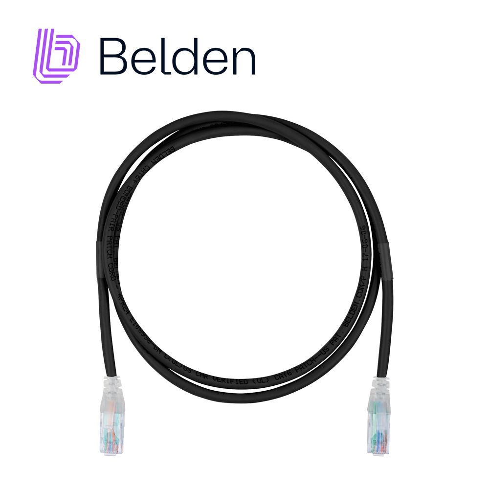 PATCHCORD UTP CAT6 BELDEN C601100010 FORRO PVC NEGRO CMR-RISER 4 PARES CALIBRE CONDUCTOR 24 AWG 100% COBRE USO INTERIOR PARTES RELACIONADAS:CONECTORES MODULARES CAT6 PATCH PANEL CAT6 LONGITUD 10 PIES 3 METROS