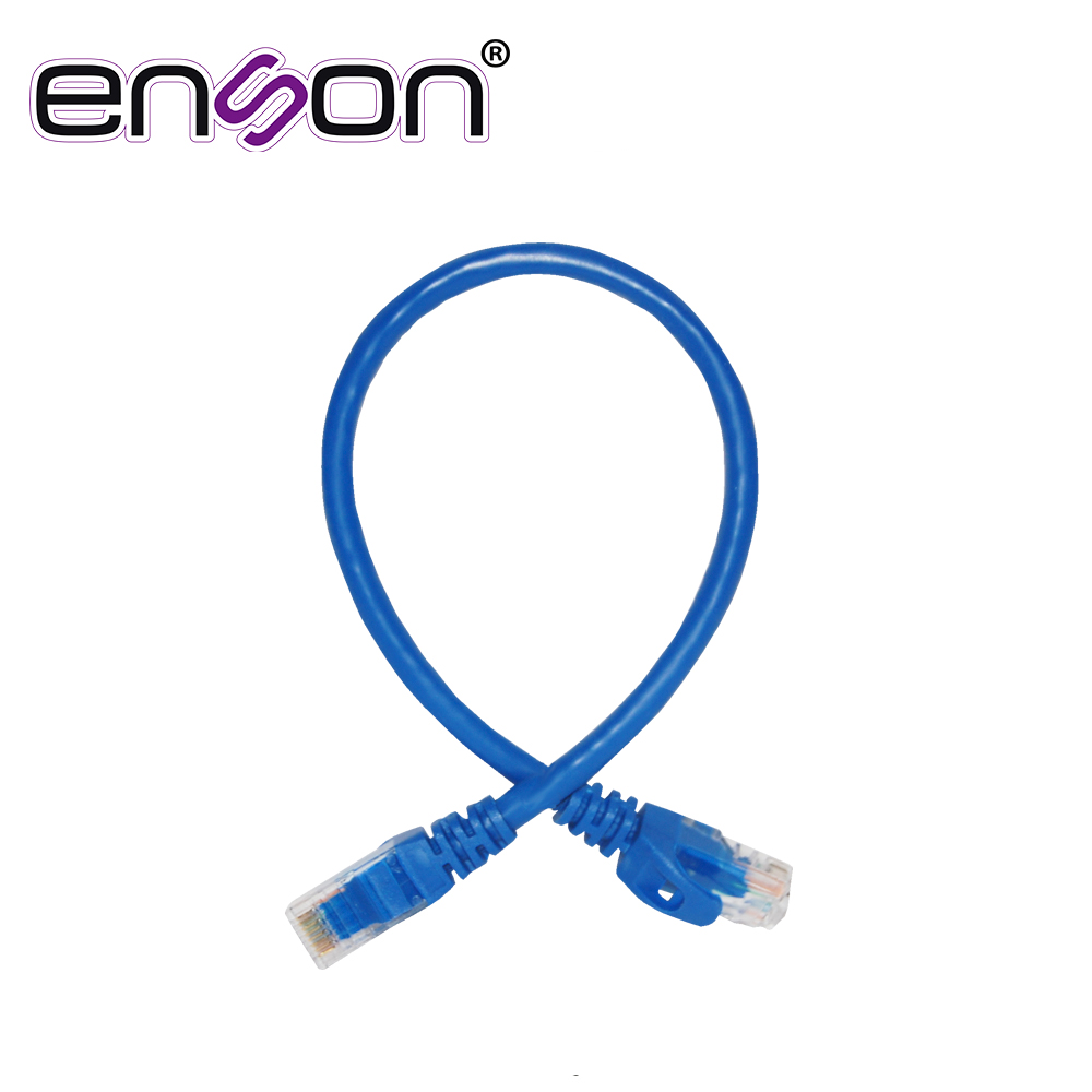 PATCHCORD UTP ENSON P6003L CAT6 30CM AZUL SERIE EPRO 100-II 100 POR CIENTO COBRE PARA MEJOR IDENTIFICACION DE SOLUCIONES EN RACKS Y GABINETES