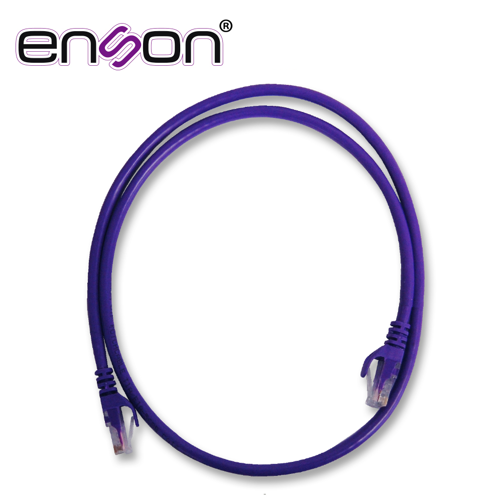 PATCHCORD UTP ENSON P6009P CAT6 90CM MORADO SERIE EPRO 100-II 100 POR CIENTO COBRE PARA MEJOR IDENTIFICACION DE SOLUCIONES EN RACKS Y GABINETES
