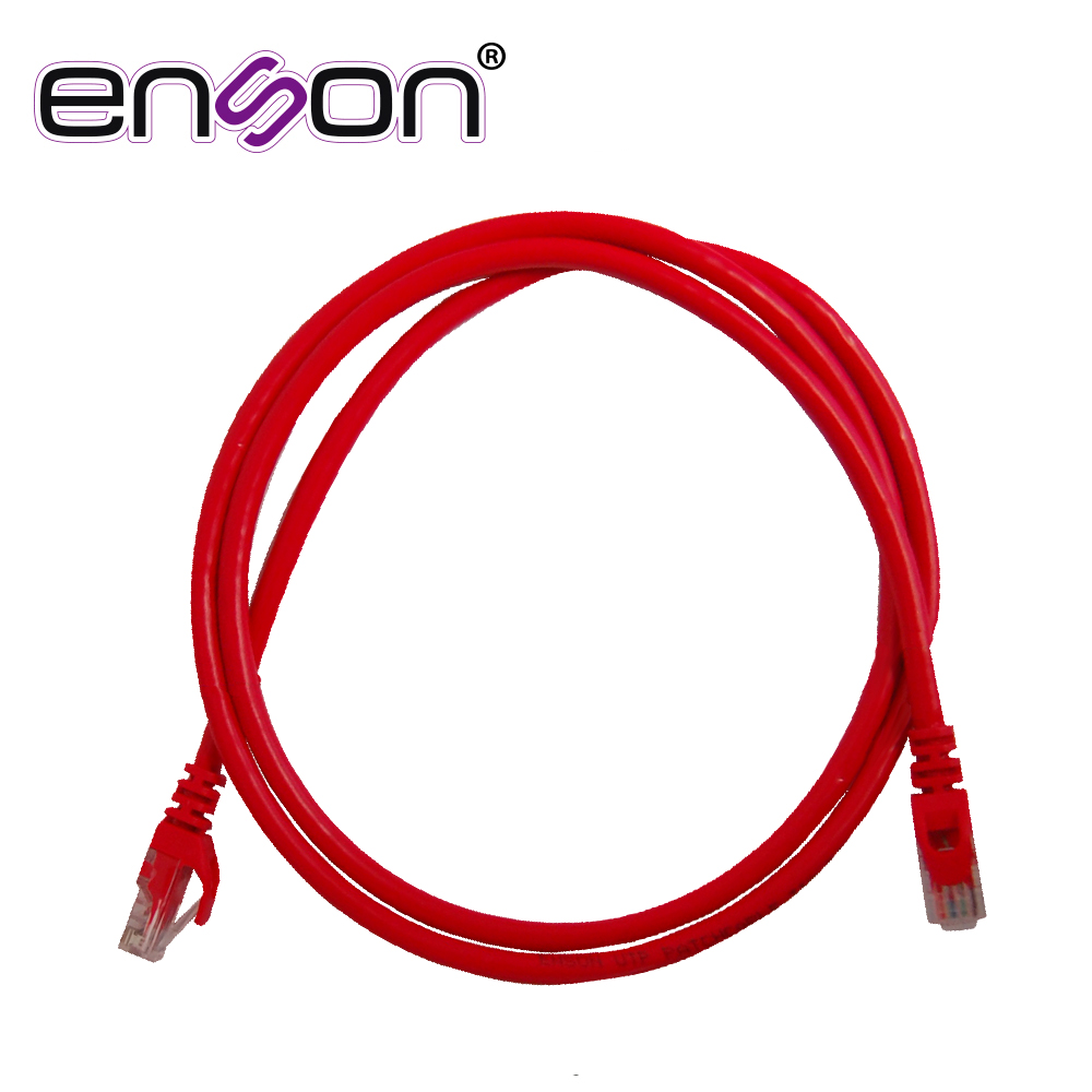 PATCHCORD UTP ENSON P6012R CAT6 120CM ROJO SERIE EPRO 100-II 100 POR CIENTO COBRE PARA MEJOR IDENTIFICACION DE SOLUCIONES EN RACKS Y GABINETES