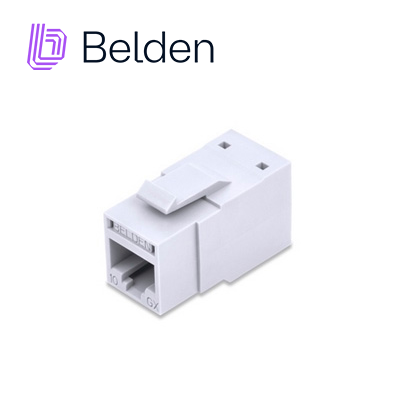 CONECTOR MODULAR JACK CAT6A RJ45 BELDEN RVAMJKUEW-S1 / REVCONNECT / INTERIOR / BLANCO / PIEZA