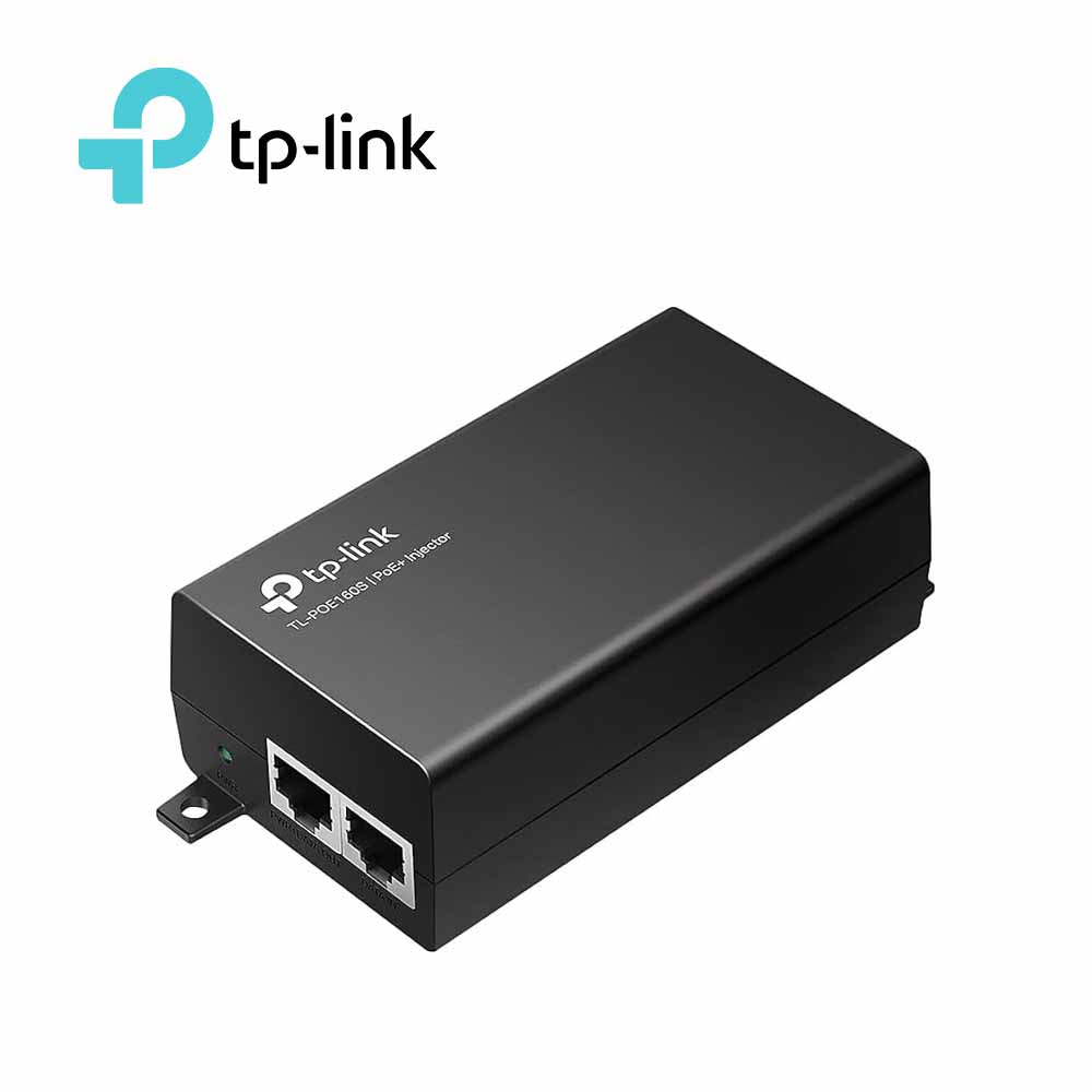 INYECTOR POE 802.3AF/AT POE160S TP-LINK / 2 PUERTOS RJ45 10/100/1,000MBPS / HASTA 100 METROS / AUTO MDI/MDIX / CONSUMO DE 30W