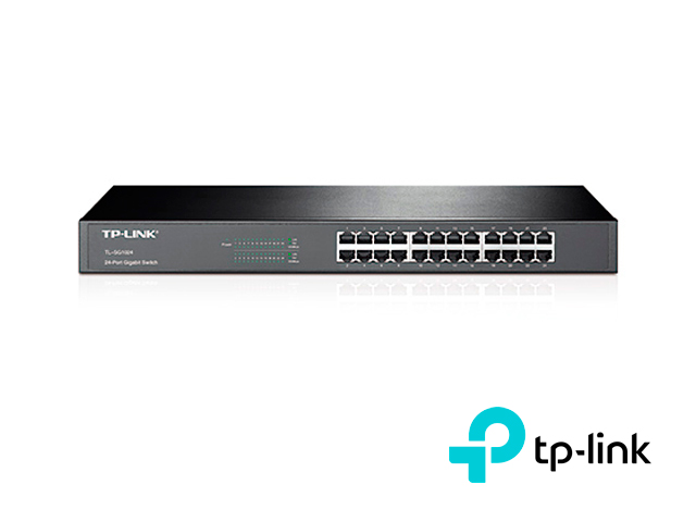 SWITCH NO ADMINISTRABLE TP-LINK TL-SG1024 CUENTA CON 24 PUERTOS RJ45 10/100/1000 MBPS MONTAJE EN RACK CARCASA METÁLICA DE 19 PULGADAS/ TECNOLOGÍA DE EFICIENCIA ENERGÉTICA/ USO INTERIOR