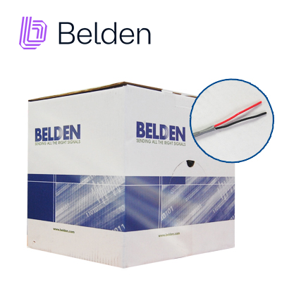 CABLE DE SEGURIDAD Y SONIDO BELDEN 5200UE 008U1000 / INTERIOR / GRIS / 2 CONDUCTORES / 16 AWG / MULTIFILAR / FORRO PVC / CMR / EN CAJA / 1,000 PIES 305 METROS