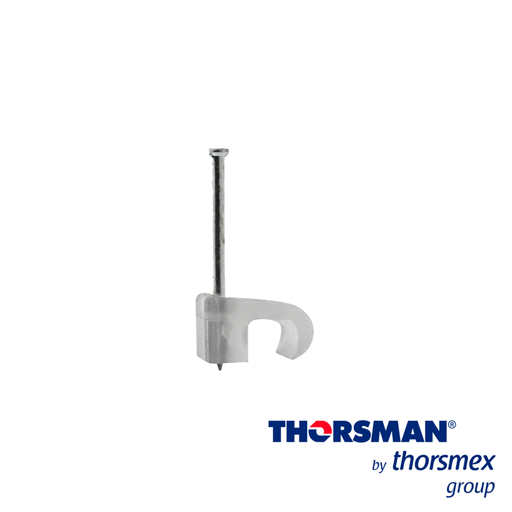 GRAPAS SUJETHOR PLANO THORSMAN 3207-00100 TC 3X5 COLOR NATURAL,CAJA 100PZAS, IDEAL PARA CABLE ALARMA Y CABLE CALIBRE 20, RESISTENCIA A LA CORROSIÓN, HUMEDAD, ELABORADO CON POLIPROPILENO, FLEXIBLES, EL CLAVO ES DE ACERO GALVANIZADO, RESISTENTE A LA OXIDACIÓN