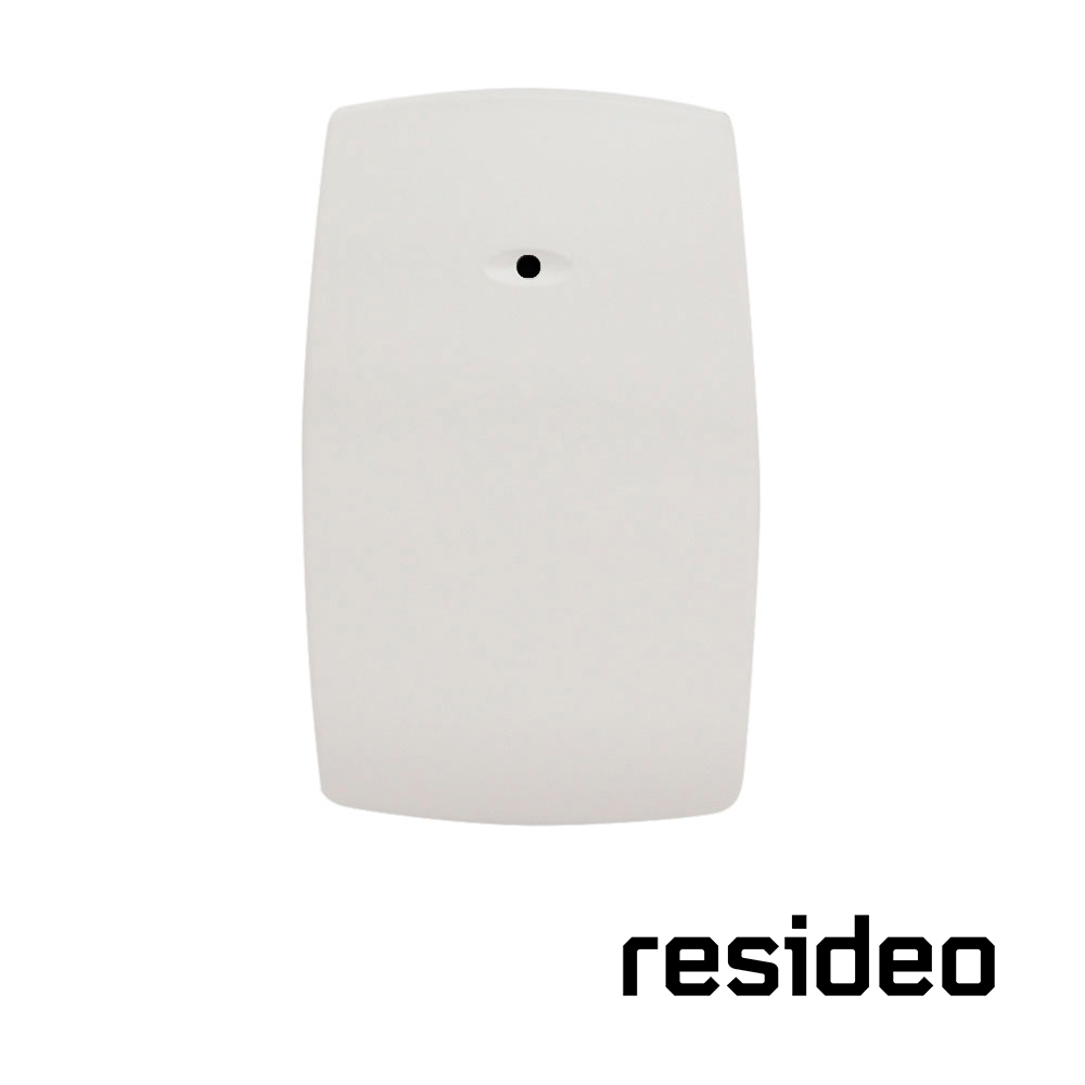 SENSOR DE ROTURA DE CRISTAL RESIDEO 5853 INALAMBRICO/ SENSIBILIDAD SELECCIONABLE/ DISEÑO ELEGANTE/ BATERIAS FACILMENTE REEMPLAZABLES/ COLOR BLANCO/ MONTAJE EN PARED O TECHO/ RANGO DE DETECCIÓN DE HASTA 7.62MTS / INCLUYE BATERIA