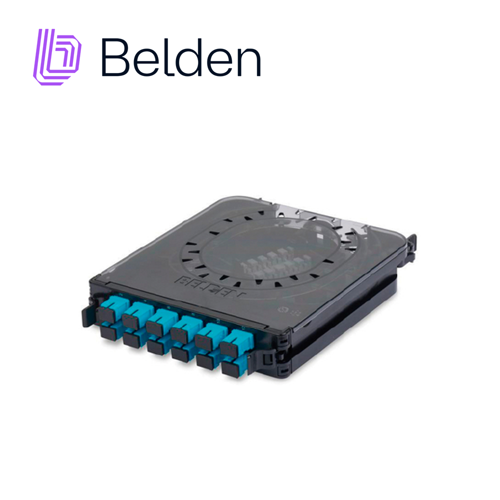 CASSETTE FX ECX MULTIMODO BELDEN  FC3X12LDFS / OM3 / AQUA / LC DUPLEX / 12 PUERTOS